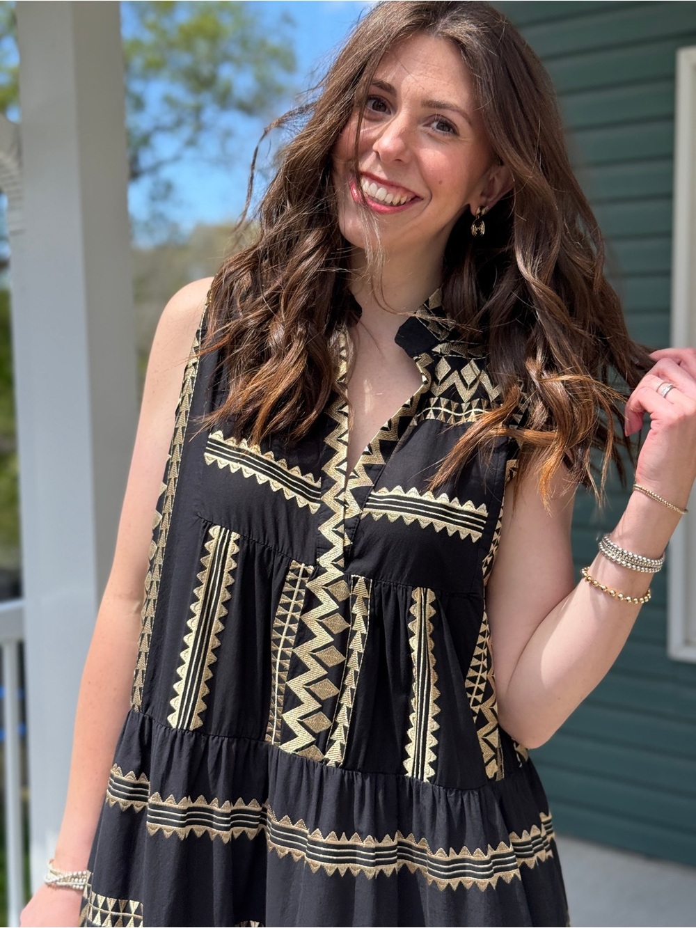 AETHER CONCEPT GOLDEN SANTORINI MAXI DRESS Size Medium - Picture 8 of 15